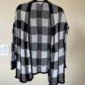 Women's Sz XS MUDD Black White Cardigan
